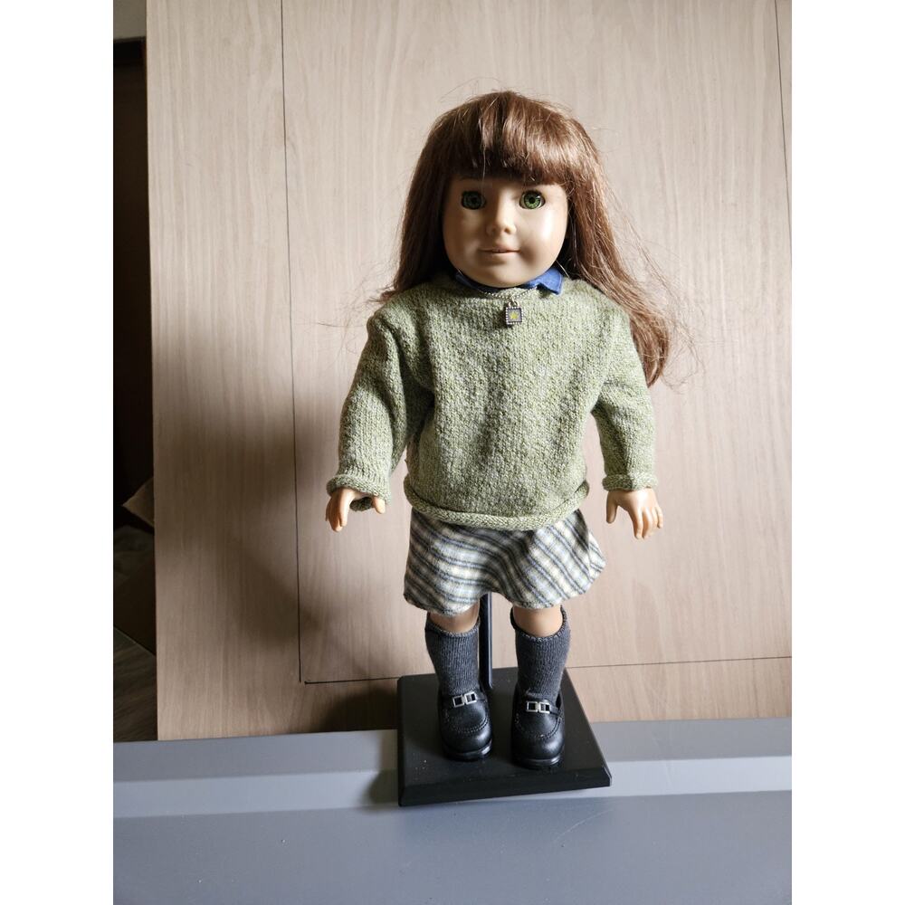 American Girl #8 Pleasant Company Doll, Perfectly Plaid Outfit w/ RARE Necklace